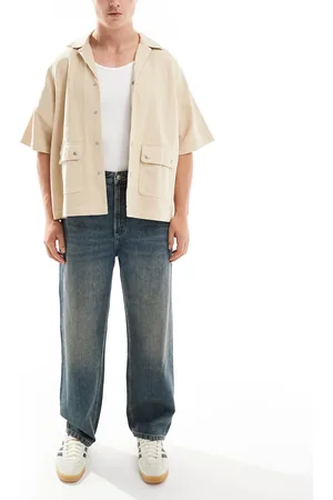 Pull&Bear Baggy fit jeans in dirty wash