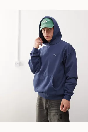 Obey Lowercase logo pigment hoodie in