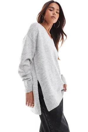 VERO MODA Longline soft jumper in light melange
