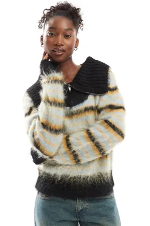 Reclaimed Collar jumper in stripe