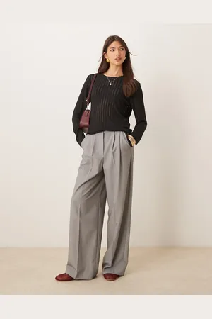 JDY Long sleeve laddered top in dark