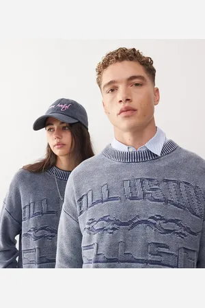 COLLUSION Unisex washed branded jumper in