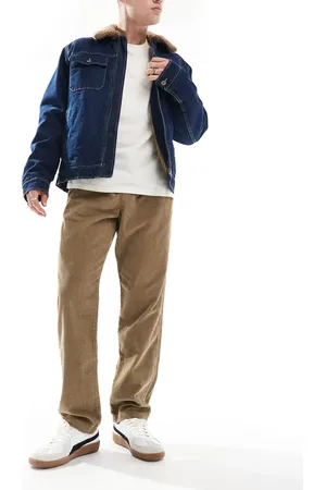 JACK & JONES Loose fit drawstring cord trouser in tan