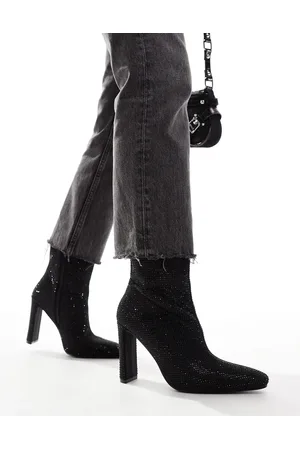 Glamorous Heeled ankle boots in embellished