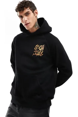 Sixth June Back printed chrome logo hoodie in