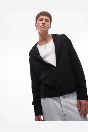 Topman Long sleeve viscose shirt in