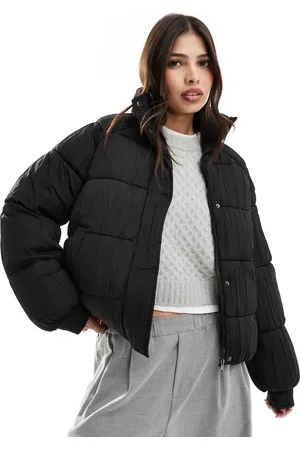 VERO MODA Textured plisse short padded coat in