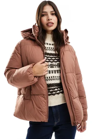 VERO MODA Short hooded padded jacket in spice