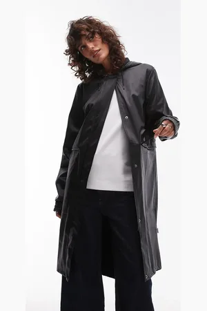 Rains 18550 waterproof drawcord waist parka in grain