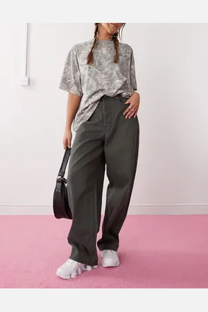 Obey Leah baggy 5 pocket pants in faded