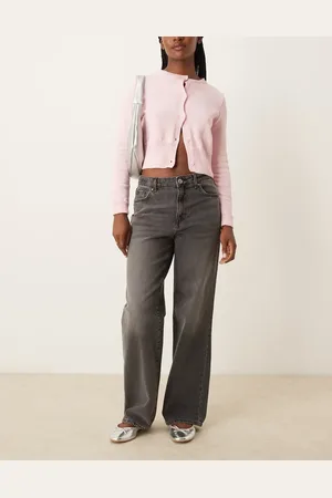 New Look Bramble wide leg jeans in washed brown