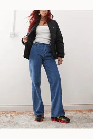 Obey Errand highwaisted 5 pocket jeans in light indigo