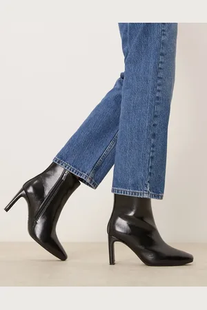 New Look Square toe heeled boot in