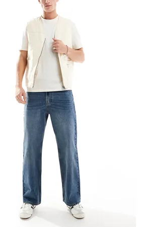 Pull&Bear Loose fit straight leg jean in mid