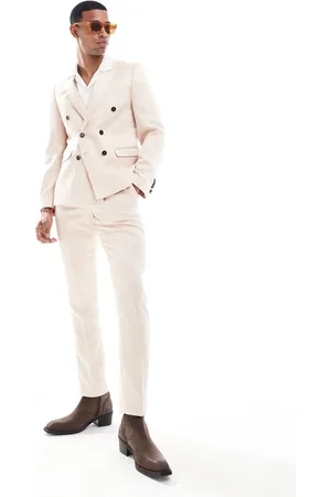 Twisted Tailor Skinny suit trousers in champagne