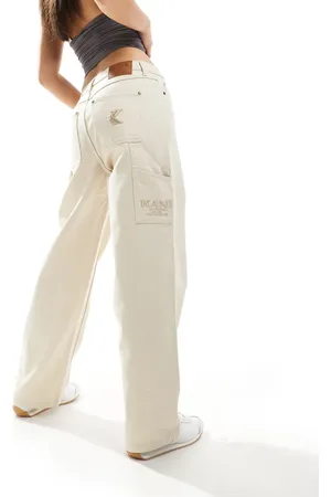 Karl Kani Baggy trousers in light beige