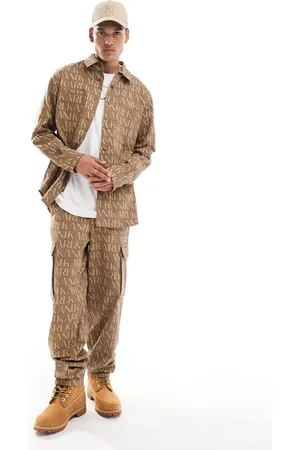 Karl Kani Co-ord cargo trousers in light beige