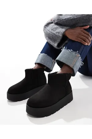 Pull&Bear Cosy platform ankle boot in