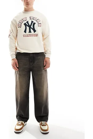 Pull&Bear Skater fit jeans in washed brown