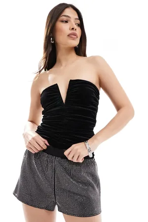 4th & Reckless All over hotfix hotpant shorts in