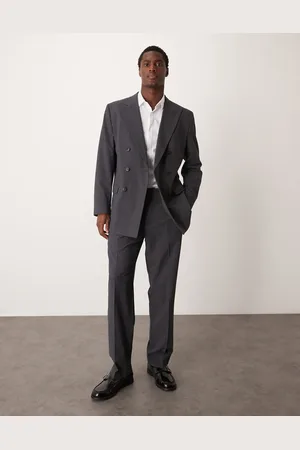 SELECTED Wide leg suit trouser in pin stripe