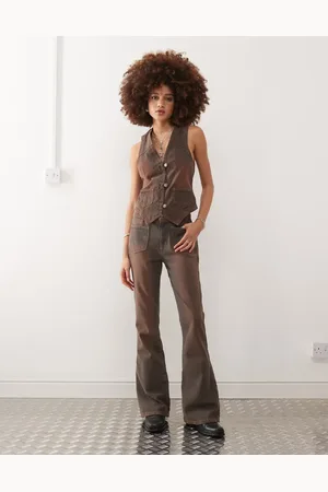 Reclaimed Western flare jean co-ord in washed