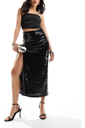 ASOS Sequin midaxi skirt with split in