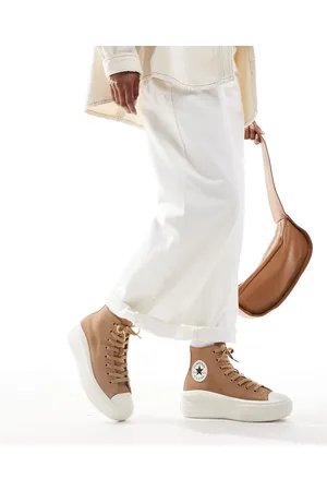 Converse Chuck Taylor All Star Move Hi trainers in beige