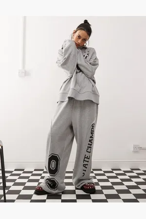 COLLUSION Oversized zip through hoodie with applique co-ord in