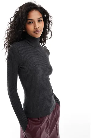 ONLY Rollneck jumper in dark melange