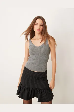 JDY Knitted glitter vest in