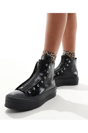 Converse Chuck Taylor All Star Hi Lift leather trainers in