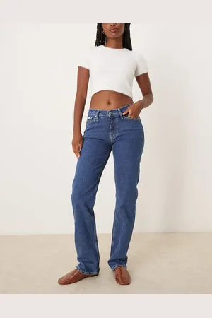 Calvin Klein Low rise straight leg jeans in mid wash