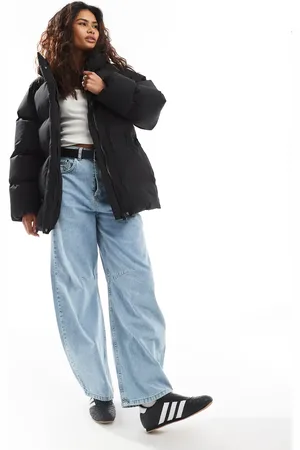 Weekday Dust cinched puffer coat with detachable hood in