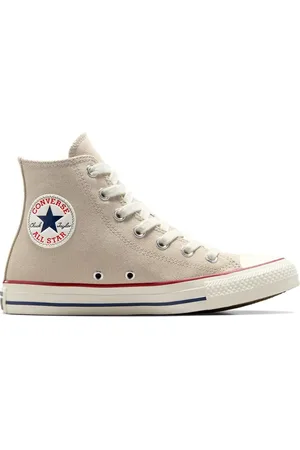 Converse Chuck Taylor All Star Hi trainers with chunky laces in beige