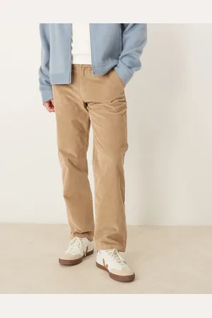 SELECTED Miles straight fit cord trouser in cream