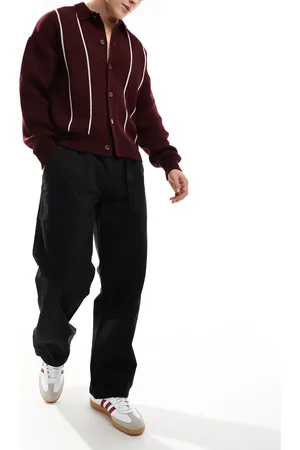 JACK & JONES Wide fit workwear belted chino in