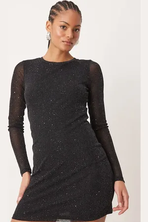 JDY All over glitter mini dress in