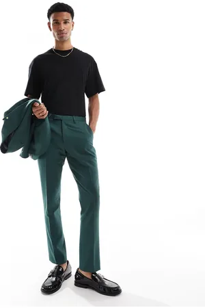 Twisted Tailor Buscot skinny suit trousers in forest co-ord
