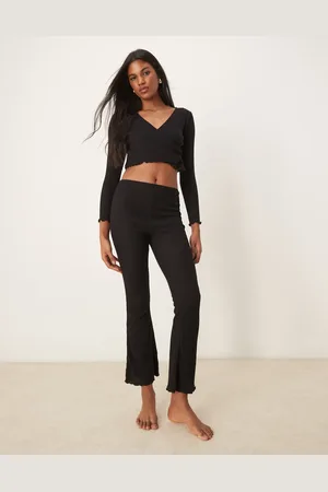 New Look Co-ord ribbed flared lounge trousers in