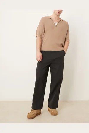 SELECTED Tony wide leg pleated cordura trouser in