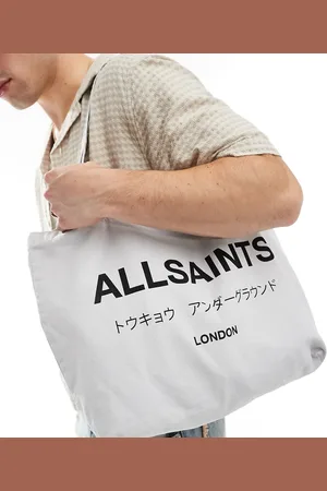AllSaints Underground tote bag in sandstone exclusive to asos