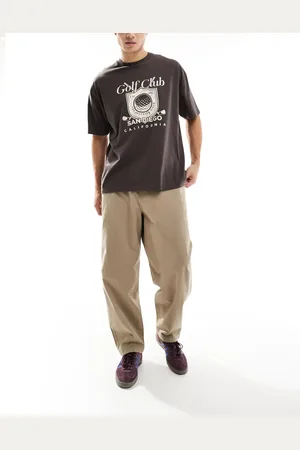 Pull&Bear Loose fit casual trouser in sand