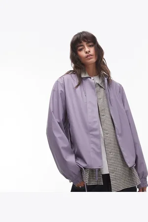 Rains 18040 waterproof drawcord jacket in dusty exclusive to asos