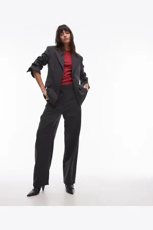ARKET Co-ord stretch wool blend barrel leg trousers in melange