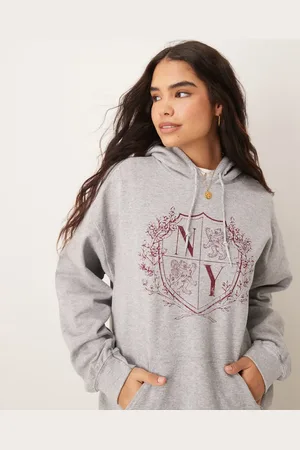 Miss Selfridge Varsity oversized hoodie