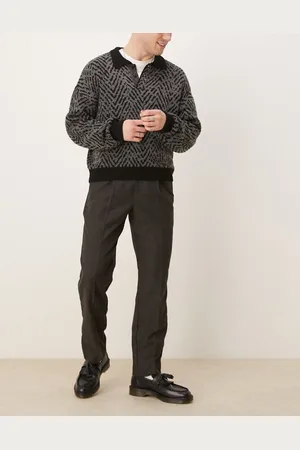 Abercrombie & Fitch Pull on loose trousers in charcoal