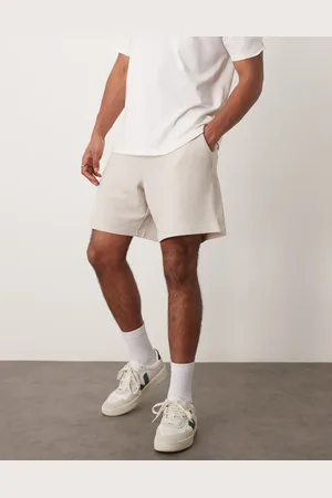 New Look Waffle textured shorts in stone