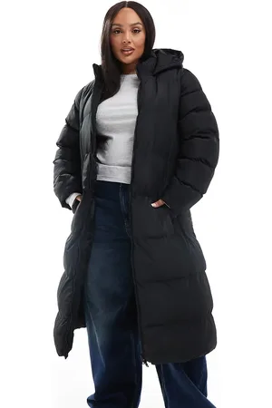 Yours 2 in 1 long line padded coat gilet in