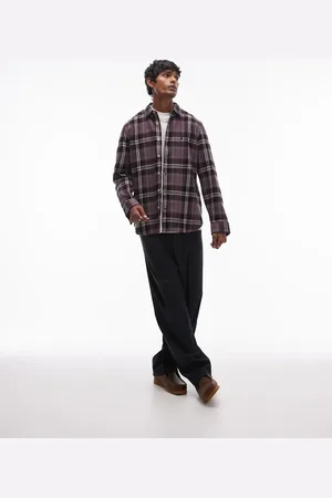AllSaints Buzzard long sleeve check shirt in